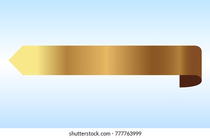 Set of golden ribbons vector.