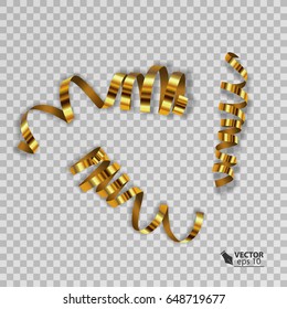 Set of golden ribbons for your design, vector EPS 10