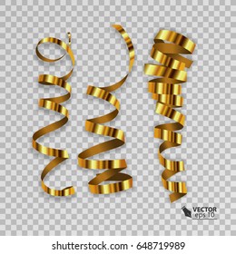 Set of golden ribbons for your design, vector EPS 10