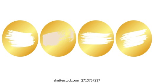 Satz goldener Kratzkartenoberflächen mit abgekratzten Texturen einzeln auf weißem Hintergrund. Sammlung von Lotto-Gewinner, Geldpreis, Verkauf Gutschein, Jackpot Rubbelkarten Vektorgrafik.