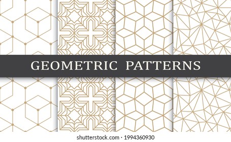 Set of golden seamless patterns