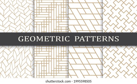 Conjunto de patrones sin soldadura dorados