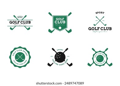 Set of golf club logo design vector illustration template idea