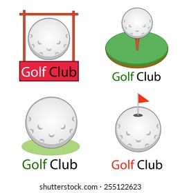 Set of golf club logo in vector.