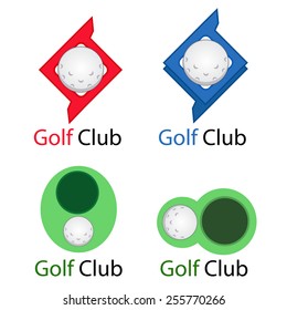Set of golf club logo in vector.