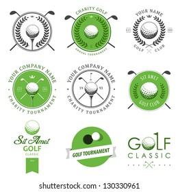 Set of golf club logos, labels and emblems - Shutterstock ID 130330961