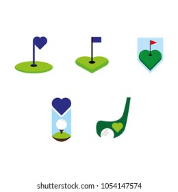 A set of golf icons