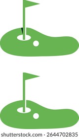 um conjunto de ícones de golfe