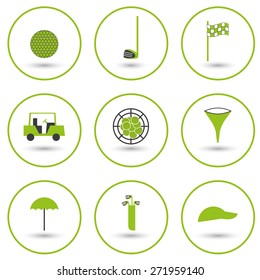 Set of golf icons for your design