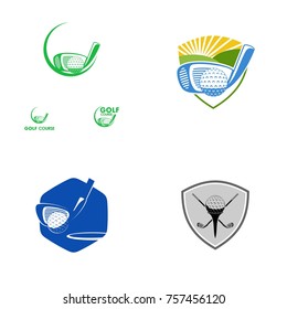 Set of golf logo badge