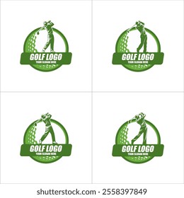 Set Golf logo design sport logo design