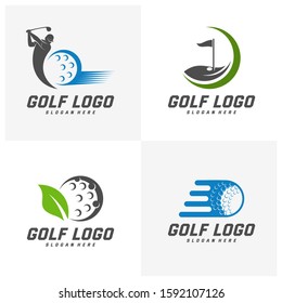 Set of Golf logo design vector template. Creative icon symbol