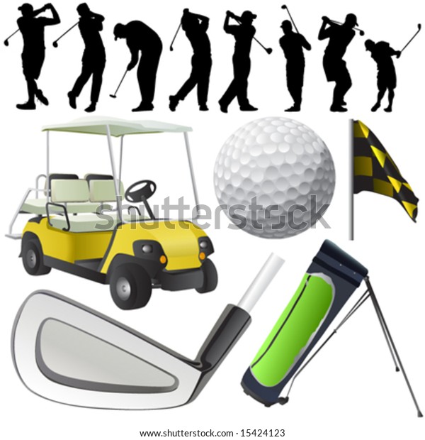set of golf\
vector