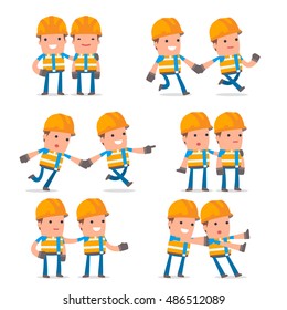 Conjunto de Constructor de Caracteres Buenos y Cuidadosos en ayuda de poses para uso en presentaciones, etc.