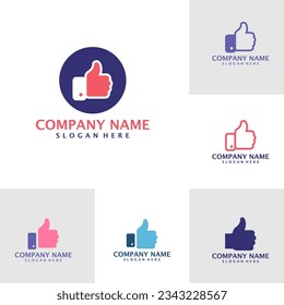 Set of Good logo design vector. Like logo design template concept