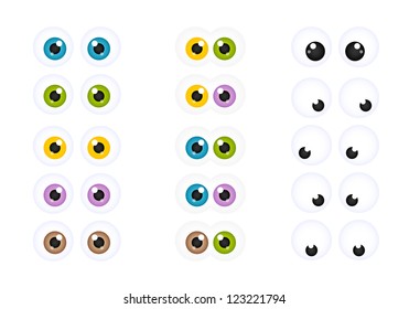 Set of Googly Cartoon Eyes