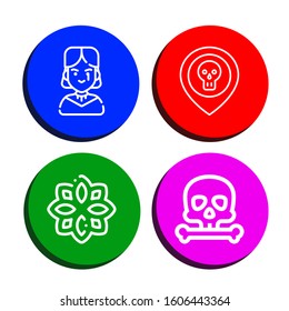 Set of gothic icons. Such as Gothic, Skull, Rune , gothic icons