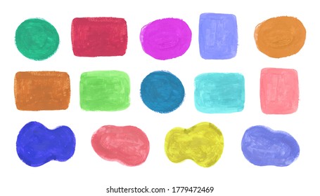 Reihe von Farbstrichen und Flecken mit Schimmelpilzen. Vektorgrafik