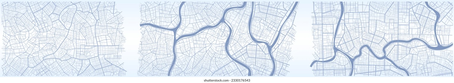 Establezca la navegación de mapas Gps en casa. Vista desde arriba de los edificios del mapa. Vista detallada de la ciudad. Mapa gráfico decorativo de turismo Vista superior de la ciudad. Antecedentes abstractos. Estilo plano, vector, ilustración aislada