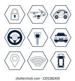 Set of gps tracking icons