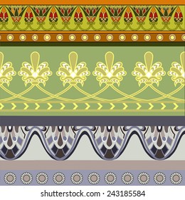 Set of graceful, ancient, medieval ornaments.Vector