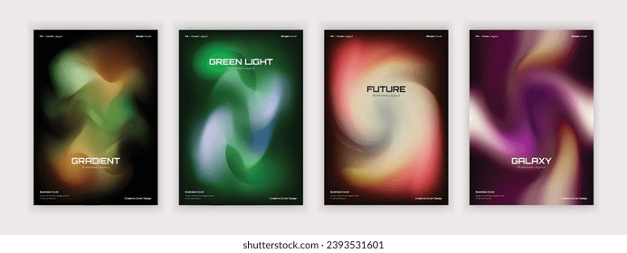 a set of gradient abstract background design covers