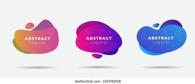 Set of gradient abstract banners with liquid shapes,abstract banner for sale