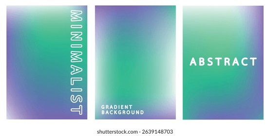 Set of gradient background. Pastel abstract background art for web, banner, cover, advertise.