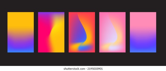 Set of Gradient background in standard poster size.