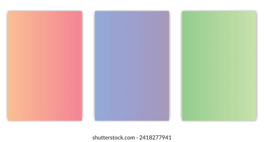 Set of gradient backgrounds. Modern vector design.