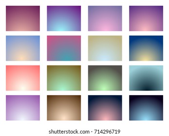 Set of gradient backgrounds. Soft color. Vector illustration