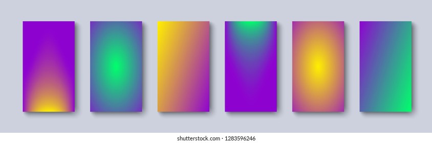 Set of gradient backgrounds soft colors . Gradient with two color. Modern background. Vector illustration