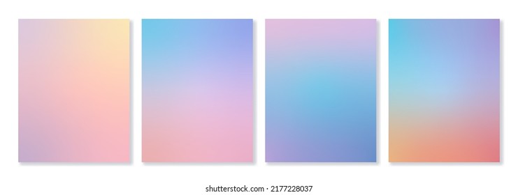 Set gradient backgrounds in yellow  pink  magenta   blue colors and soft transitions  For covers  wallpapers  branding  social media   other projects  For web   print 