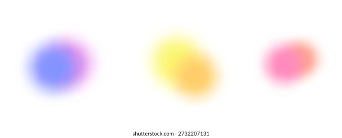 set of Gradient Blob. vector illustration. Abstract blurred gradient circle