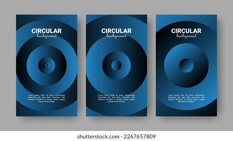 Set of Gradient Circular Background for flyer, banner. poster, etc. Cloudy Wave Background. High Quality Vector Illustration