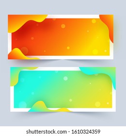Conjunto de color gradiente de fondo abstracto de boquilla con efecto de arte fluido.