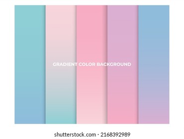 set of gradient color background