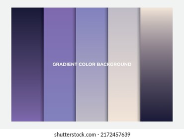 set of gradient color background