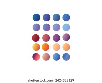  conjunto de pinturas de color degradado