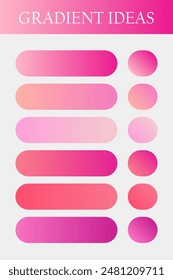 a set gradient color pallete, dradation colour template
