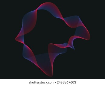Set von Farbverlaufslinien Design Fluid Shape Vektorgrafik Elemente isoliert auf weißem Hintergrund. Vektorgrafik
