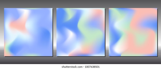 Set Gradient Colors Holographic Background Stock Vector (Royalty Free ...