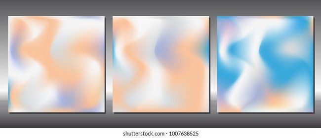 Set of gradient colors. Holographic background.