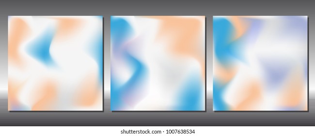 Set of gradient colors. Holographic background.