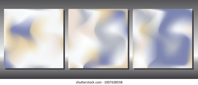 Set of gradient colors. Holographic background.