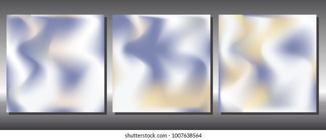 Set of gradient colors. Holographic background.