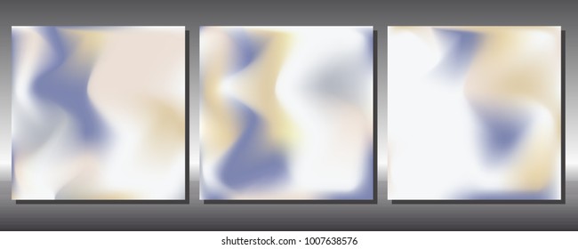 Set of gradient colors. Holographic background.