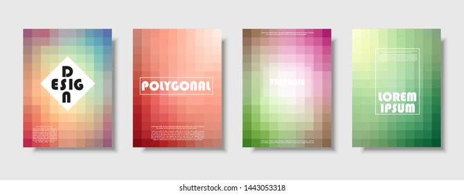 Set of gradient covers. A collection of cool covers. Abstract form composition. Vector