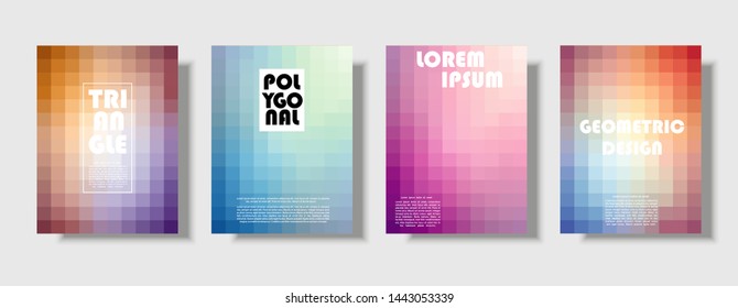 Set of gradient covers. A collection of cool covers. Abstract form composition. Vector