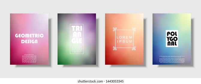 Set of gradient covers. A collection of cool covers. Abstract form composition. Vector